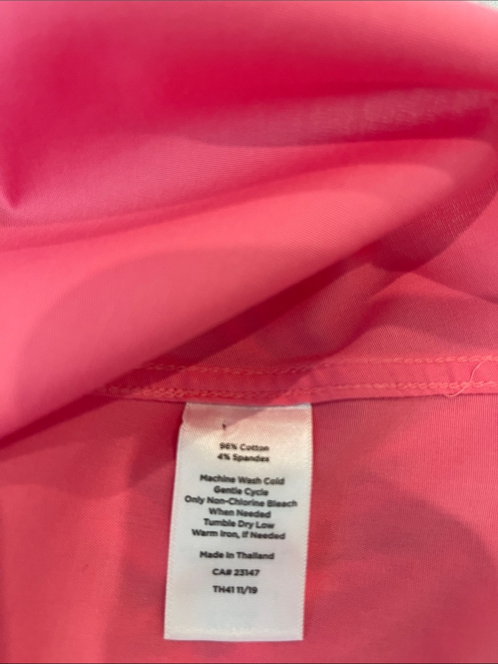 Talbots Sleeveless Button-Down Shirt in Hot Pink - Picture 4 of 4
